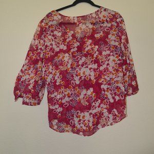 Elle Sheer colorful top